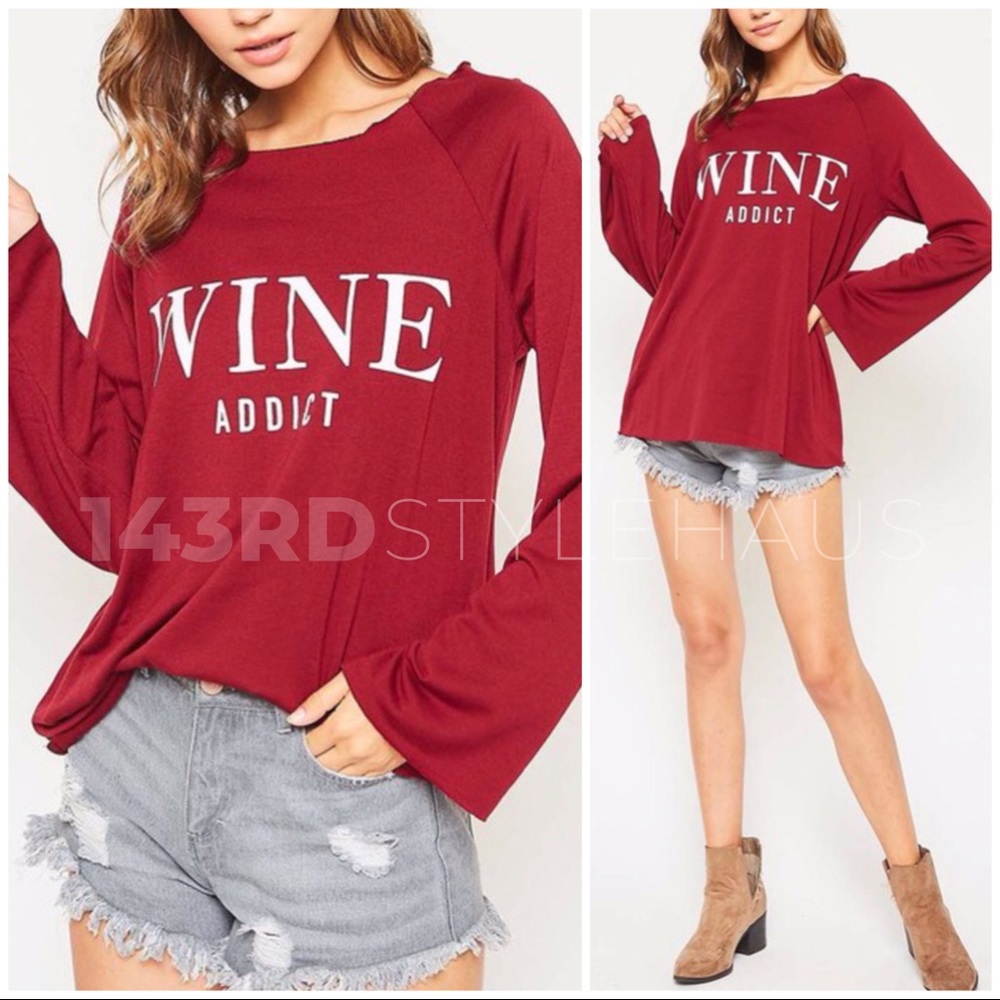 3 PACK | “WINE ADDICT” GRAPHIC SWEATSHIRT